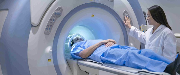 Lady having an MRI